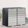 Przechowalnia na 3 kosze na odpady 340 x 77.5 x 115.5 cm Stal