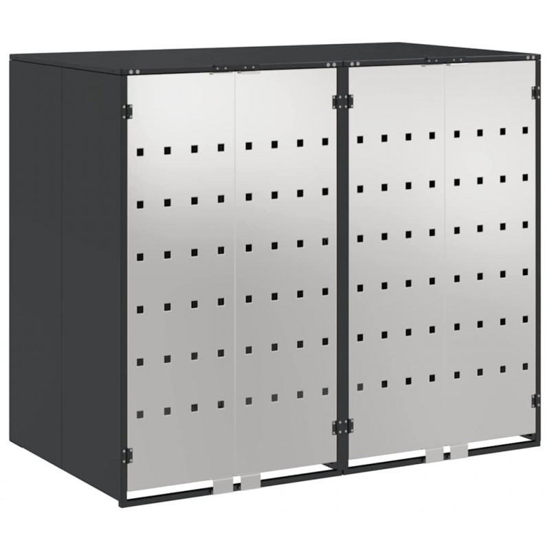Przechowalnia na 3 kosze na odpady 340 x 77.5 x 115.5 cm Stal