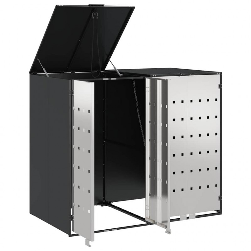 Przechowalnia na 3 kosze na odpady 340 x 77.5 x 115.5 cm Stal