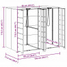 Przechowalnia na 3 kosze na odpady 340 x 77.5 x 115.5 cm Stal