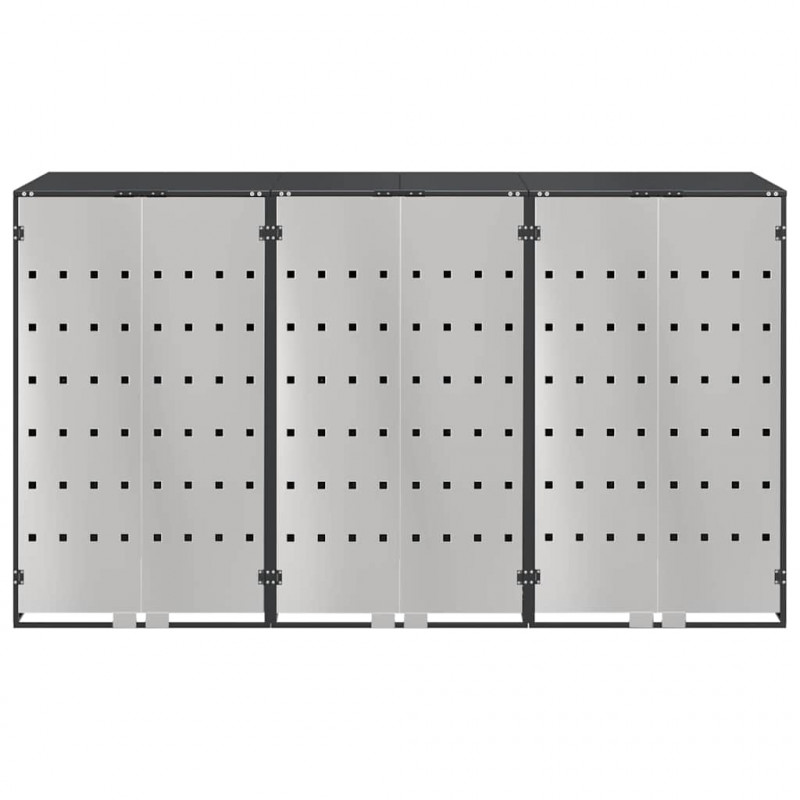 Przechowalnia na 3 kosze na odpady 340 x 77.5 x 115.5 cm Stal
