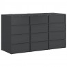 Przechowalnia na 3 kosze na odpady 340 x 77.5 x 115.5 cm Stal