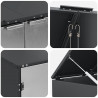 Przechowalnia na 3 kosze na odpady 340 x 77.5 x 115.5 cm Stal