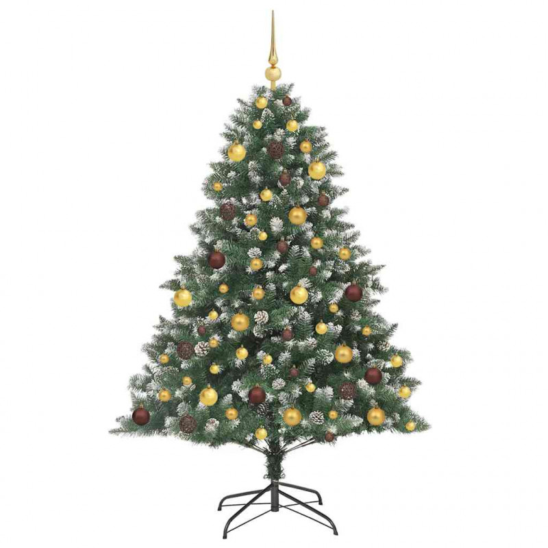 Sztuczna choinka z podstawą Zielony 180 cm PVC, plastik i stal