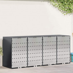 Przechowalnia na 3 kosze na odpady 340 x 77.5 x 115.5 cm Stal