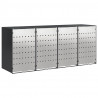 Przechowalnia na 3 kosze na odpady 340 x 77.5 x 115.5 cm Stal