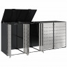 Przechowalnia na 3 kosze na odpady 340 x 77.5 x 115.5 cm Stal