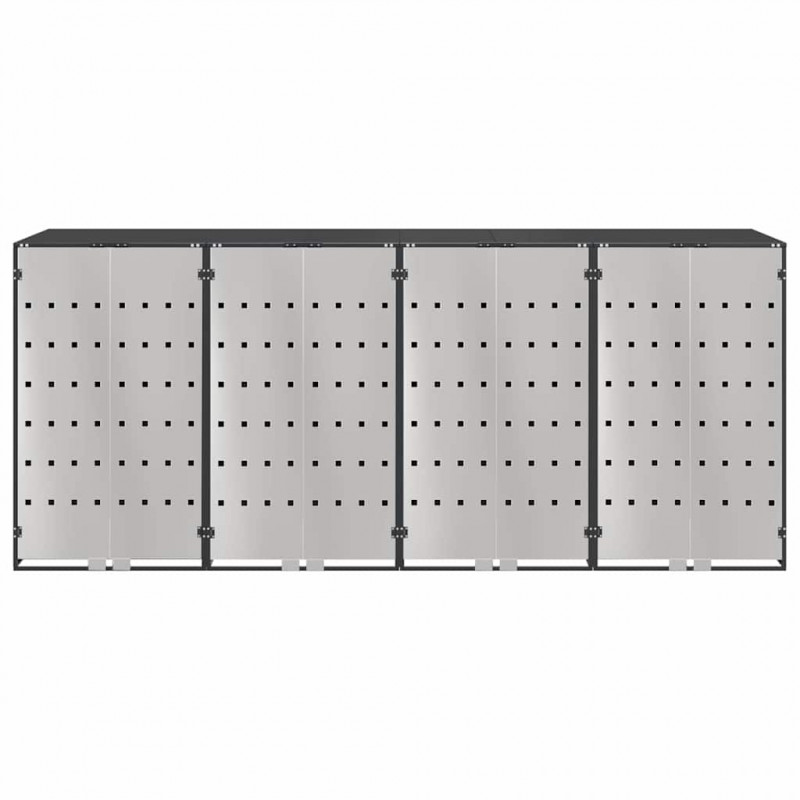 Przechowalnia na 3 kosze na odpady 340 x 77.5 x 115.5 cm Stal