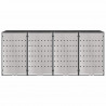 Przechowalnia na 3 kosze na odpady 340 x 77.5 x 115.5 cm Stal