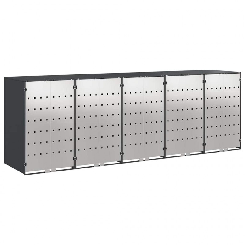 Przechowalnia na 3 kosze na odpady 340 x 77.5 x 115.5 cm Stal