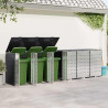 Przechowalnia na 3 kosze na odpady 340 x 77.5 x 115.5 cm Stal