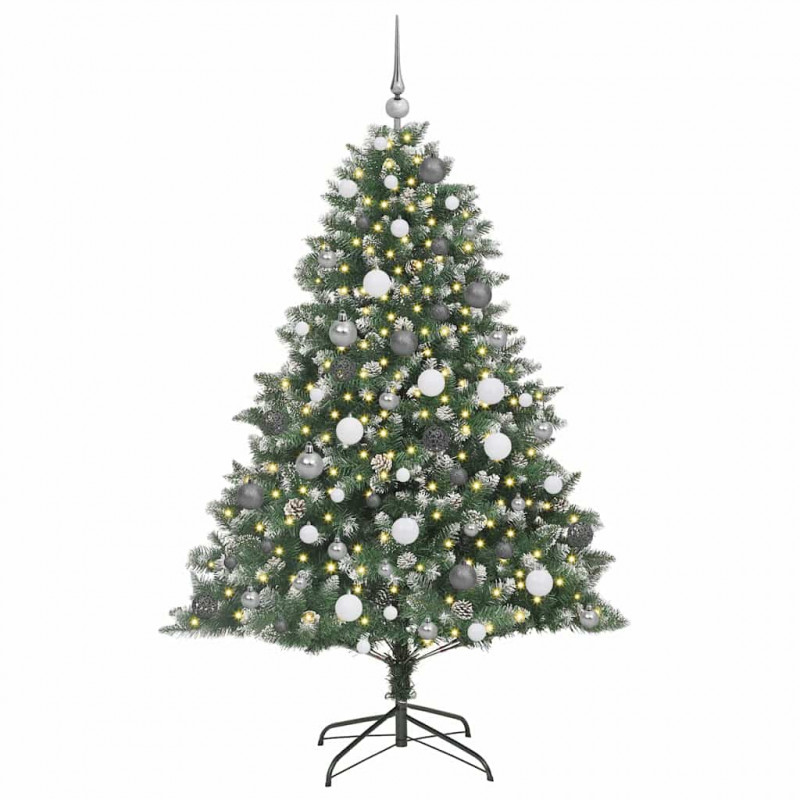 Sztuczna choinka z podstawą Zielony 180 cm PVC, plastik i stal