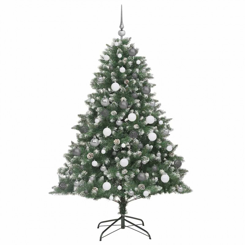 Sztuczna choinka z podstawą Zielony 180 cm PVC, plastik i stal