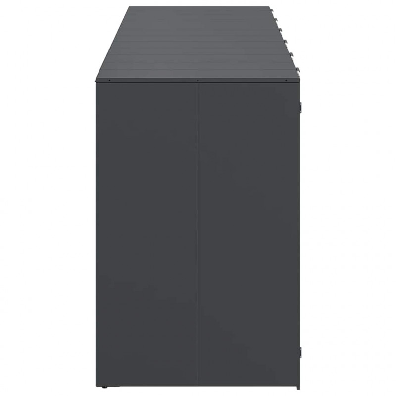 Przechowalnia na 3 kosze na odpady 340 x 77.5 x 115.5 cm Stal