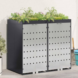Przechowalnia na 3 kosze na odpady 340 x 77.5 x 115.5 cm Stal