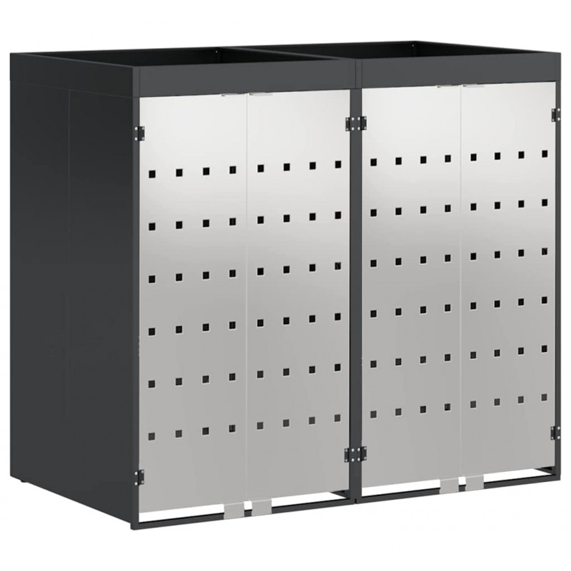 Przechowalnia na 3 kosze na odpady 340 x 77.5 x 115.5 cm Stal