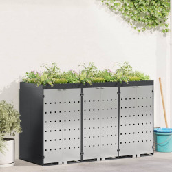 Przechowalnia na 3 kosze na odpady 340 x 77.5 x 115.5 cm Stal