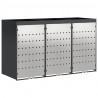 Przechowalnia na 3 kosze na odpady 340 x 77.5 x 115.5 cm Stal