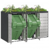 Przechowalnia na 3 kosze na odpady 340 x 77.5 x 115.5 cm Stal