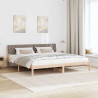 Rama łóżka Brązowy i taupe 200 x 200 cm Lite drewno sosnowe