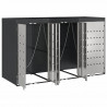 Przechowalnia na 3 kosze na odpady 340 x 77.5 x 115.5 cm Stal