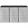 Przechowalnia na 3 kosze na odpady 340 x 77.5 x 115.5 cm Stal