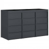 Przechowalnia na 3 kosze na odpady 340 x 77.5 x 115.5 cm Stal