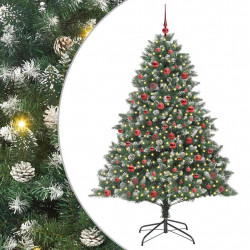 Sztuczna choinka z podstawą Zielony 180 cm PVC, plastik i stal