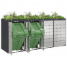Przechowalnia na 3 kosze na odpady 340 x 77.5 x 115.5 cm Stal