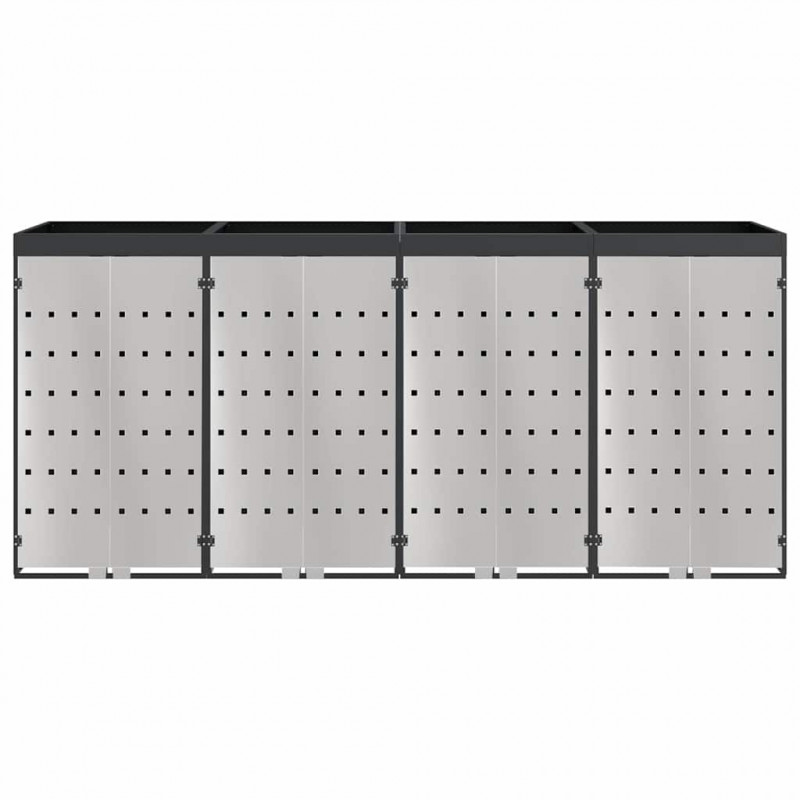 Przechowalnia na 3 kosze na odpady 340 x 77.5 x 115.5 cm Stal