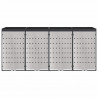 Przechowalnia na 3 kosze na odpady 340 x 77.5 x 115.5 cm Stal