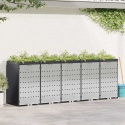 Przechowalnia na 3 kosze na odpady 340 x 77.5 x 115.5 cm Stal