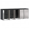 Przechowalnia na 3 kosze na odpady 340 x 77.5 x 115.5 cm Stal