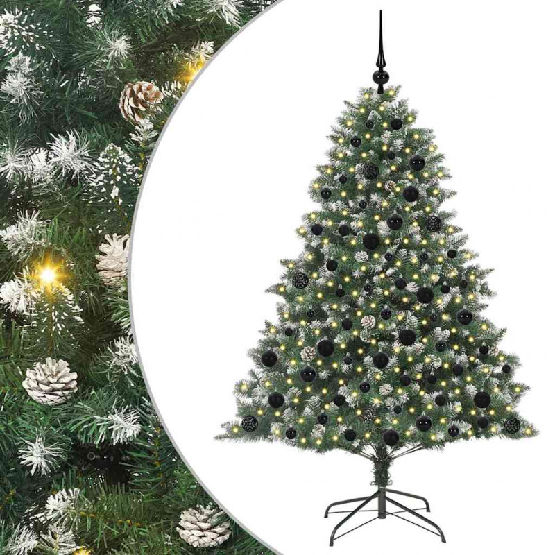 Sztuczna choinka z podstawą Zielony 180 cm PVC, plastik i stal