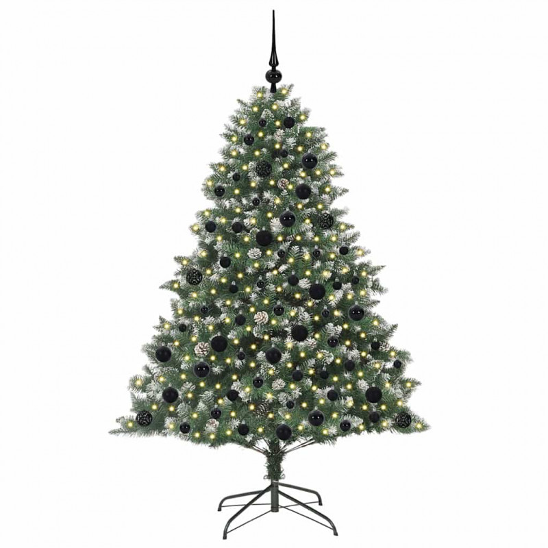 Sztuczna choinka z podstawą Zielony 180 cm PVC, plastik i stal
