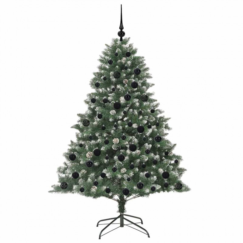 Sztuczna choinka z podstawą Zielony 180 cm PVC, plastik i stal