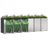 Przechowalnia na 3 kosze na odpady 340 x 77.5 x 115.5 cm Stal