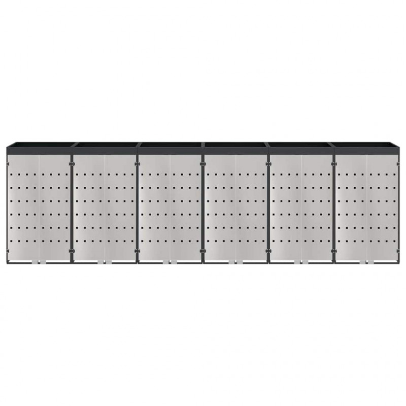 Przechowalnia na 3 kosze na odpady 340 x 77.5 x 115.5 cm Stal