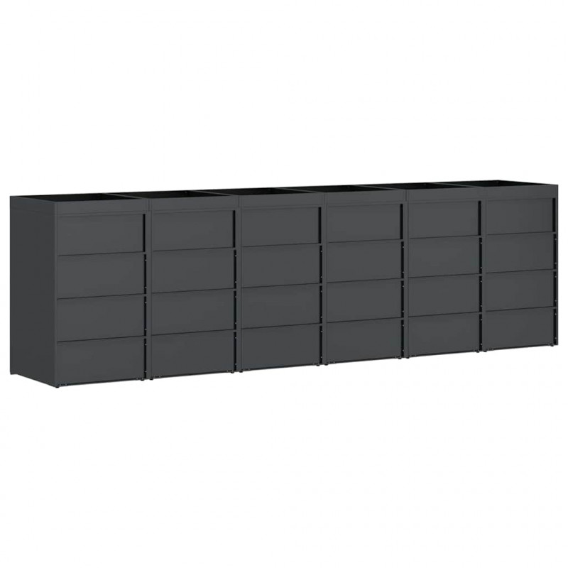 Przechowalnia na 3 kosze na odpady 340 x 77.5 x 115.5 cm Stal