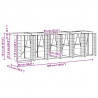 Przechowalnia na 3 kosze na odpady 340 x 77.5 x 115.5 cm Stal