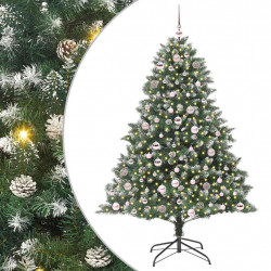Sztuczna choinka z podstawą Zielony 180 cm PVC, plastik i stal