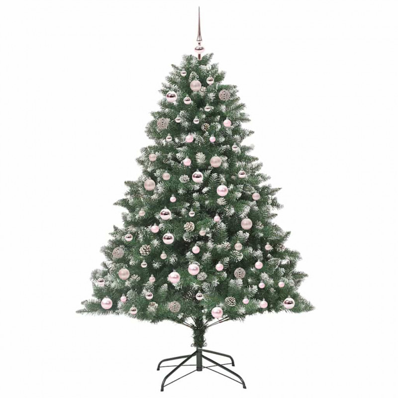 Sztuczna choinka z podstawą Zielony 180 cm PVC, plastik i stal