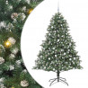 Sztuczna choinka z podstawą Zielony 180 cm PVC, plastik i stal