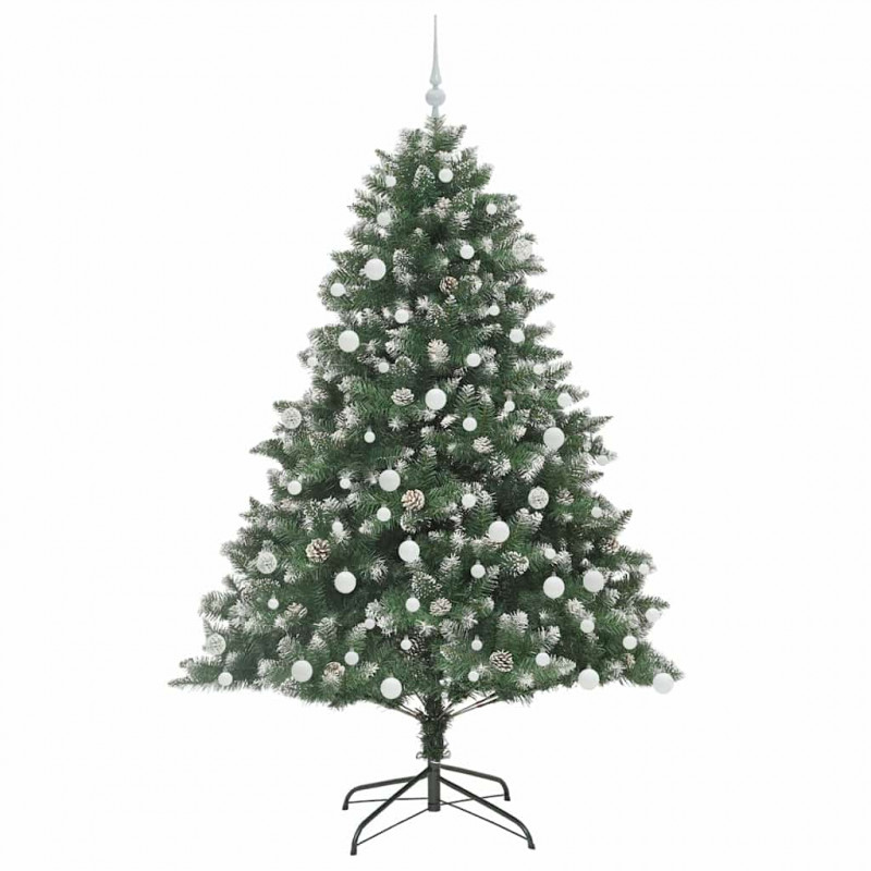 Sztuczna choinka z podstawą Zielony 180 cm PVC, plastik i stal