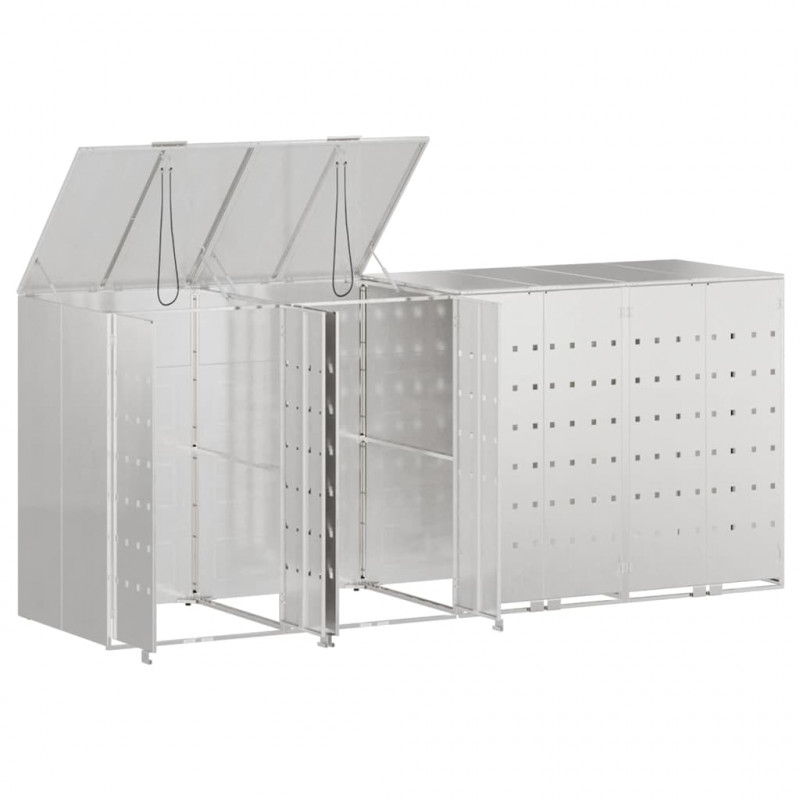 Przechowalnia na 3 kosze na odpady 340 x 77.5 x 115.5 cm