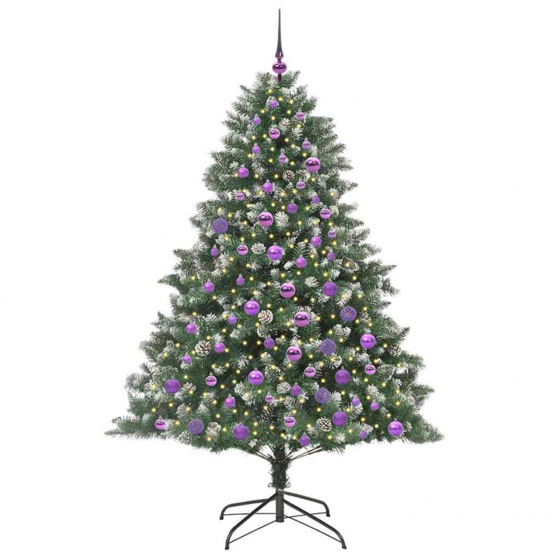 Sztuczna choinka z podstawą Zielony 180 cm PVC, plastik i stal