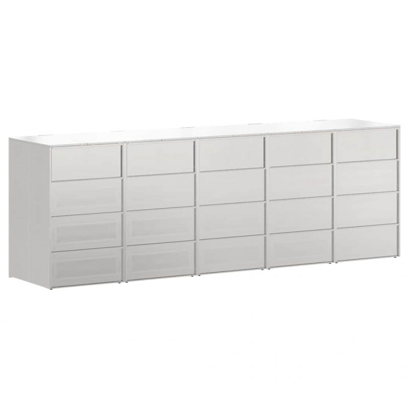 Przechowalnia na 3 kosze na odpady 340 x 77.5 x 115.5 cm