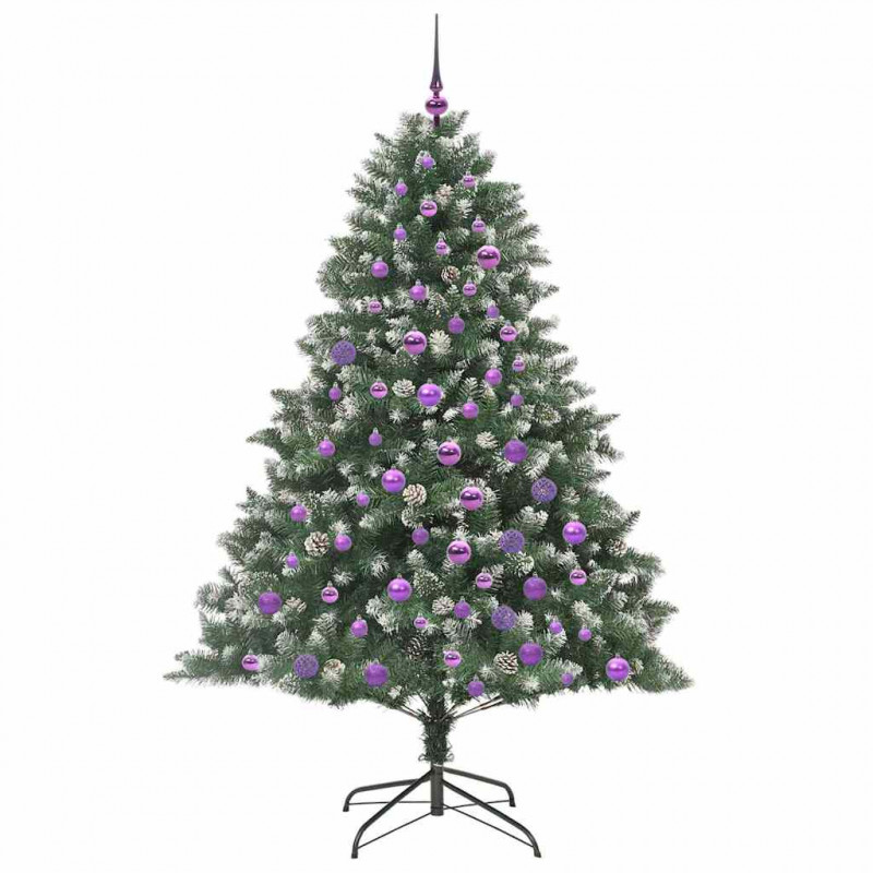 Sztuczna choinka z podstawą Zielony 180 cm PVC, plastik i stal