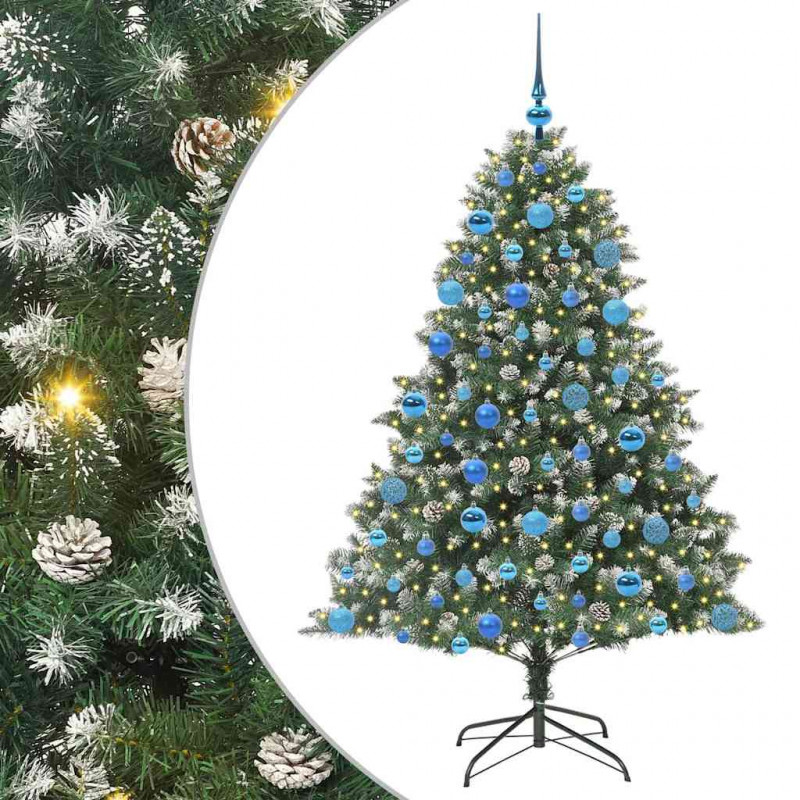 Sztuczna choinka z podstawą Zielony 180 cm PVC, plastik i stal