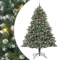 Sztuczna choinka z podstawą Zielony 210 cm PVC, plastik i stal